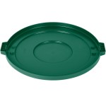 Carlisle 84105609 Bronco 55 Gallon Green Flat Round Trash Can Lid