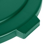 Carlisle 84105609 Bronco 55 Gallon Green Flat Round Trash Can Lid