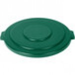 Carlisle 84105609 Bronco 55 Gallon Green Flat Round Trash Can Lid