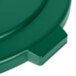 Carlisle 84105609 Bronco 55 Gallon Green Flat Round Trash Can Lid