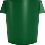 Carlisle 84105609 Bronco 55 Gallon Green Flat Round Trash Can Lid