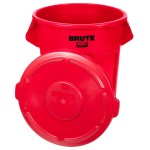 Rubbermaid® BRUTE 55 Gallon Red Round Trash Can and Lid Rubbermaid® BRUTE 55 Gallon Red Round Trash Can and Lid