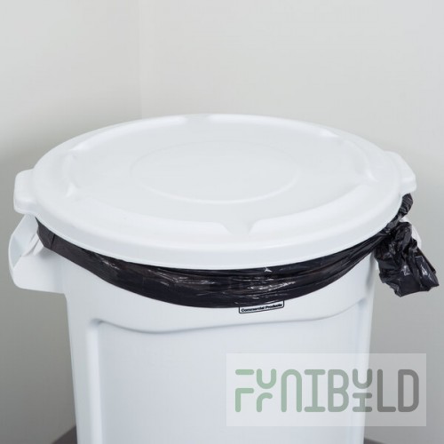 Rubbermaid® FG263100WHT BRUTE 32 Gallon White Round Trash Can Lid