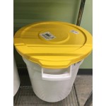 Lavex 44 Gallon Purple Round Commercial Trash Can Lid