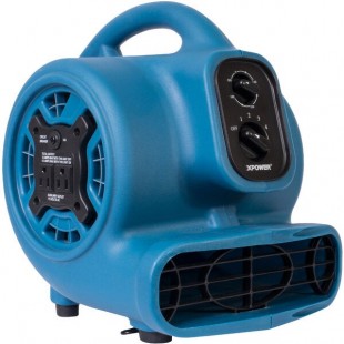 XPOWER P-230AT-Blue 3-Speed Compact Air Mover with GFCI Power Outlets and Timer - 1/4 hp XPOWER P-230AT-Blue 3-Speed Compact Air Mover with GFCI Power Outlets and Timer - 1/4 hp
