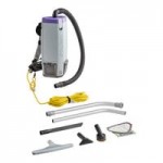 ProTeam 107743 Super Coach Pro 6 Qt. Backpack Vacuum with 107628 Telescoping Wand and 107016 Xover Floor Tool
