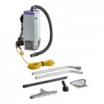 ProTeam 107743 Super Coach Pro 6 Qt. Backpack Vacuum with 107628 Telescoping Wand and 107016 Xover Floor Tool