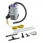 ProTeam 107743 Super Coach Pro 6 Qt. Backpack Vacuum with 107628 Telescoping Wand and 107016 Xover Floor Tool