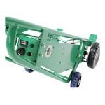 Valley Craft 800 lb. 4-Wheel Battery-Powered Steel Drum Truck with Plastic Drum Chime Hook and Pneumatic / Rubber Wheels F89484P