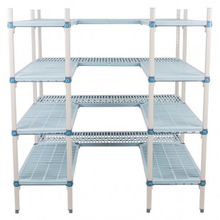 Metro MetroMax Q 6' x 6' Walk-In Shelving Unit Kit with S-Hooks