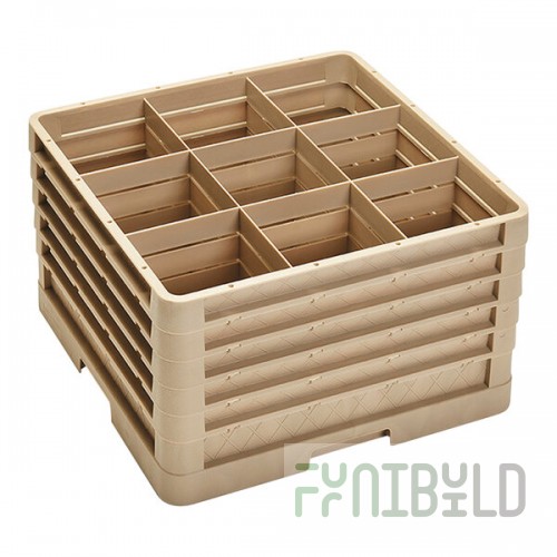 Vollrath CR10FFFFF Traex® 9 Compartment Beige Full-Size Closed Wall 11