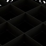 Vollrath TR6BBBB Traex® Full-Size Black 25-Compartment 9 7/16