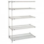 Metro 5A357C Stationary Super Erecta Adjustable 2 Series Chrome Wire Shelving Unit - 18 Metro 5A357C Stationary Super Erecta Adjustable 2 Series Chrome Wire Shelving Unit - 18