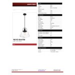 SATCO/NUVO Basel 1-Light Pendant Light with Clear Glass and Aged Bronze Finish - 120V, 100W