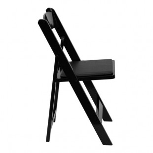 Flash Furniture Hercules Black Wood Folding Chair with Black Vinyl Seat - 2/Case Flash Furniture Hercules Black Wood Folding Chair with Black Vinyl Seat - 2/Case