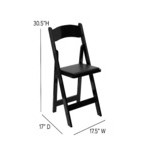 Flash Furniture Hercules Black Wood Folding Chair with Black Vinyl Seat - 2/Case Flash Furniture Hercules Black Wood Folding Chair with Black Vinyl Seat - 2/Case