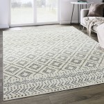 Abani Casa Collection 4' x 6' Cream / Gray Moroccan Rustic Area Rug Abani Casa Collection 4' x 6' Cream / Gray Moroccan Rustic Area Rug