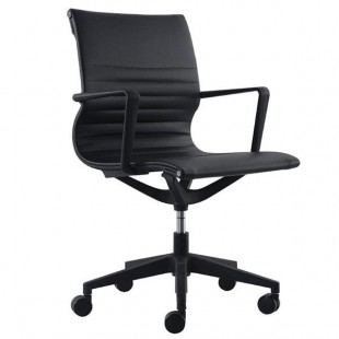 Eurotech VT032A Kinetic Series Black Vinyl Mid Back Swivel Office Chair