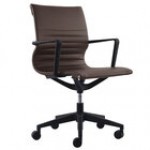 Eurotech VT032A Kinetic Series Black Vinyl Mid Back Swivel Office Chair