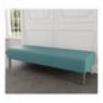 Lesro Luxe Lounge Series Patriot Plus Sea Vinyl 3-Seat Bench with Steel Legs Lesro Luxe Lounge Series Patriot Plus Sea Vinyl 3-Seat Bench with Steel Legs