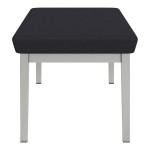 Lesro Lenox Steel Patriot Plus Black Vinyl 2-Seat Bench