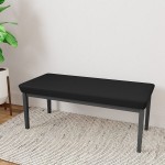 Lesro Lenox Steel Patriot Plus Black Vinyl 2-Seat Bench