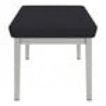 Lesro Lenox Steel Patriot Plus Black Vinyl 2-Seat Bench