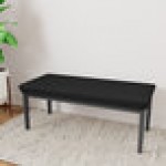 Lesro Lenox Steel Patriot Plus Black Vinyl 2-Seat Bench