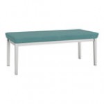 Lesro Lenox Steel Patriot Plus Black Vinyl 2-Seat Bench