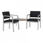 Lesro Lenox Steel Patriot Plus Black Vinyl 2-Seat Bench