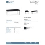 Lesro Lenox Steel Patriot Plus Black Vinyl 2-Seat Bench