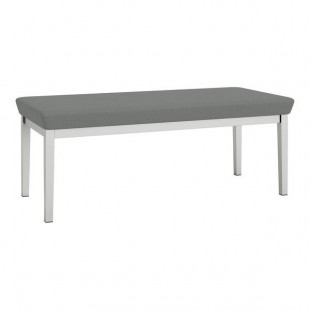 Lesro Lenox Steel Open House Asteroid Fabric 2-Seat Bench Lesro Lenox Steel Open House Asteroid Fabric 2-Seat Bench