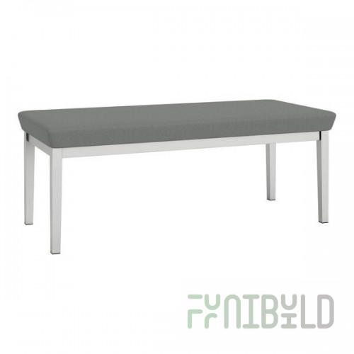 Lesro Lenox Steel Open House Asteroid Fabric 2-Seat Bench