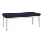 Lesro Lenox Steel Open House Asteroid Fabric 2-Seat Bench Lesro Lenox Steel Open House Asteroid Fabric 2-Seat Bench