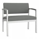 Lesro Lenox Steel Open House Asteroid Fabric 2-Seat Bench Lesro Lenox Steel Open House Asteroid Fabric 2-Seat Bench