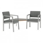 Lesro Lenox Steel Open House Asteroid Fabric 2-Seat Bench Lesro Lenox Steel Open House Asteroid Fabric 2-Seat Bench
