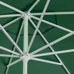 Lancaster Table & Seating 11' Round Forest Green Crank Lift Silver Aluminum Umbrella Lancaster Table & Seating 11' Round Forest Green Crank Lift Silver Aluminum Umbrella
