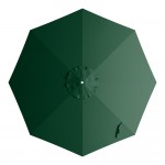 Lancaster Table & Seating 11' Round Forest Green Crank Lift Silver Aluminum Umbrella Lancaster Table & Seating 11' Round Forest Green Crank Lift Silver Aluminum Umbrella
