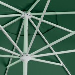 Lancaster Table & Seating 11' Round Forest Green Crank Lift Silver Aluminum Umbrella Lancaster Table & Seating 11' Round Forest Green Crank Lift Silver Aluminum Umbrella