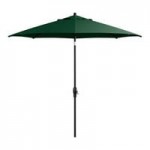 Lancaster Table & Seating 11' Round Forest Green Crank Lift Silver Aluminum Umbrella Lancaster Table & Seating 11' Round Forest Green Crank Lift Silver Aluminum Umbrella