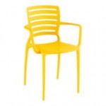 Lancaster Table & Seating Sol Sunset Orange Resin Arm Chair