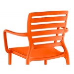 Lancaster Table & Seating Sol Sunset Orange Resin Arm Chair