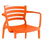 Lancaster Table & Seating Sol Sunset Orange Resin Arm Chair