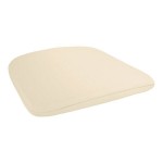 Lancaster Table & Seating Alloy Pearl White Outdoor Cafe Chair with Tan Fabric Magnetic Cushion Lancaster Table & Seating Alloy Pearl White Outdoor Cafe Chair with Tan Fabric Magnetic Cushion