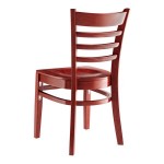 Lancaster Table & Seating Mahogany Finish Wood Ladder Back Chair with Mahogany Wood Seat - Detached Seat Lancaster Table & Seating Mahogany Finish Wood Ladder Back Chair with Mahogany Wood Seat - Detached Seat