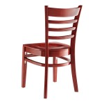 Lancaster Table & Seating Mahogany Finish Wood Ladder Back Chair with Mahogany Wood Seat - Detached Seat Lancaster Table & Seating Mahogany Finish Wood Ladder Back Chair with Mahogany Wood Seat - Detached Seat