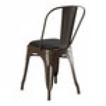 Lancaster Table & Seating Alloy Copper Indoor Cafe Chair with Black Vinyl Cushion Lancaster Table & Seating Alloy Copper Indoor Cafe Chair with Black Vinyl Cushion