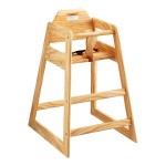 Lancaster Table & Seating Standard Height Wooden High Chair with Natural Finish - Unassembled Lancaster Table & Seating Standard Height Wooden High Chair with Natural Finish - Unassembled