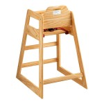 Lancaster Table & Seating Standard Height Wooden High Chair with Natural Finish - Unassembled Lancaster Table & Seating Standard Height Wooden High Chair with Natural Finish - Unassembled