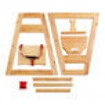 Lancaster Table & Seating Standard Height Wooden High Chair with Natural Finish - Unassembled Lancaster Table & Seating Standard Height Wooden High Chair with Natural Finish - Unassembled